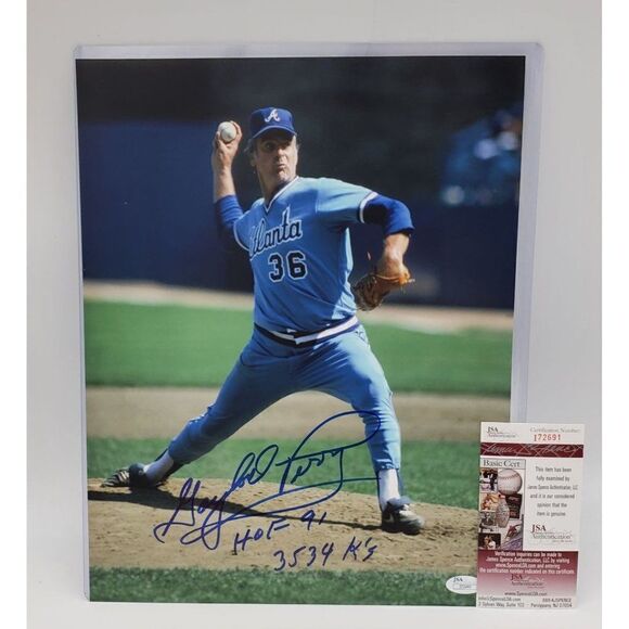 Gaylord Perry Signed Photo 11X14 HOF 91 Inscription JSA COA - Picture 1 of 6